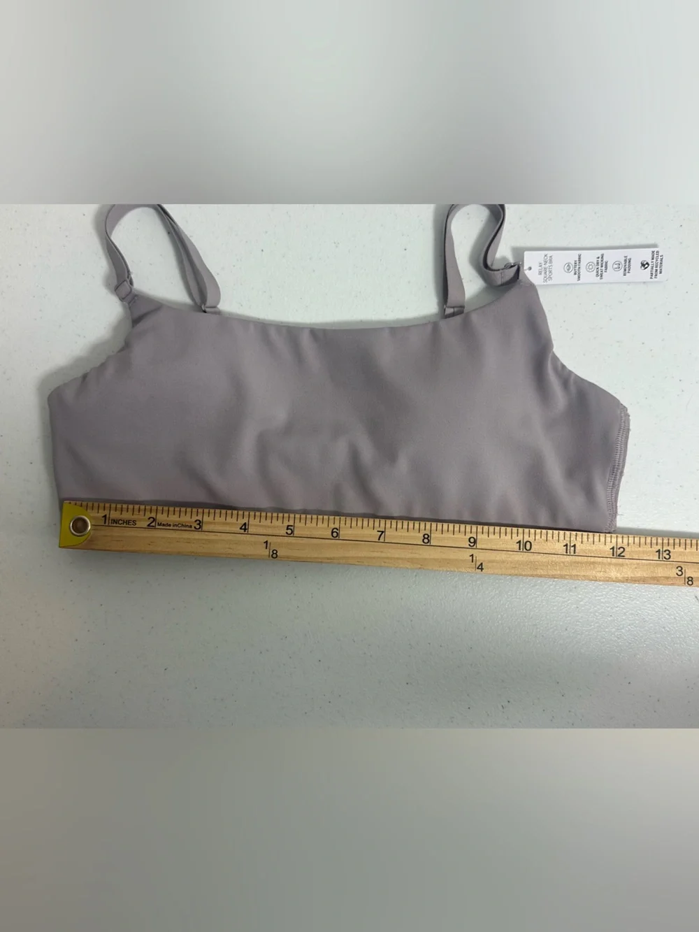 NWT Victorias Secret PINK Size Small S Taupe Relay Square-Neck Sports Bra